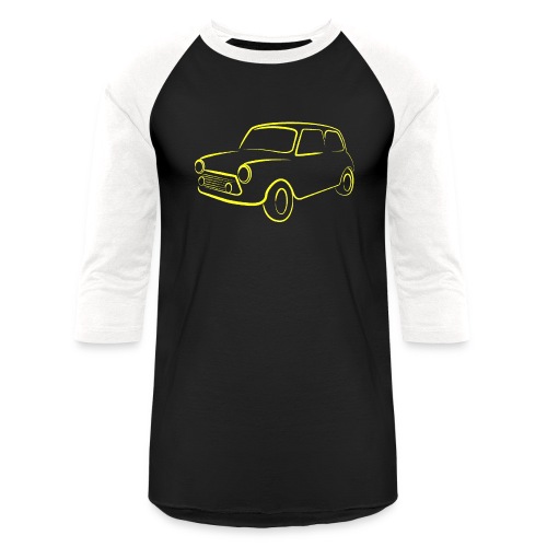 Mini Car Yellow Chalk - Unisex Baseball T-Shirt