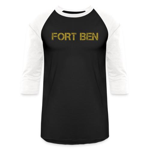 FORT BEN, gold capture - Unisex Baseball T-Shirt