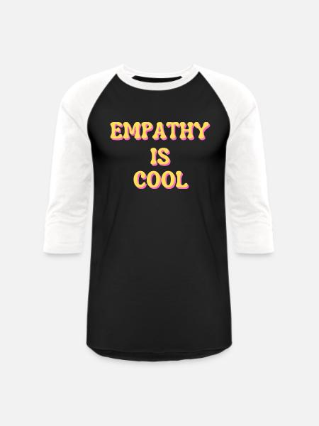 Empathy Is Cool - Unisex Baseball T-Shirt - black/white