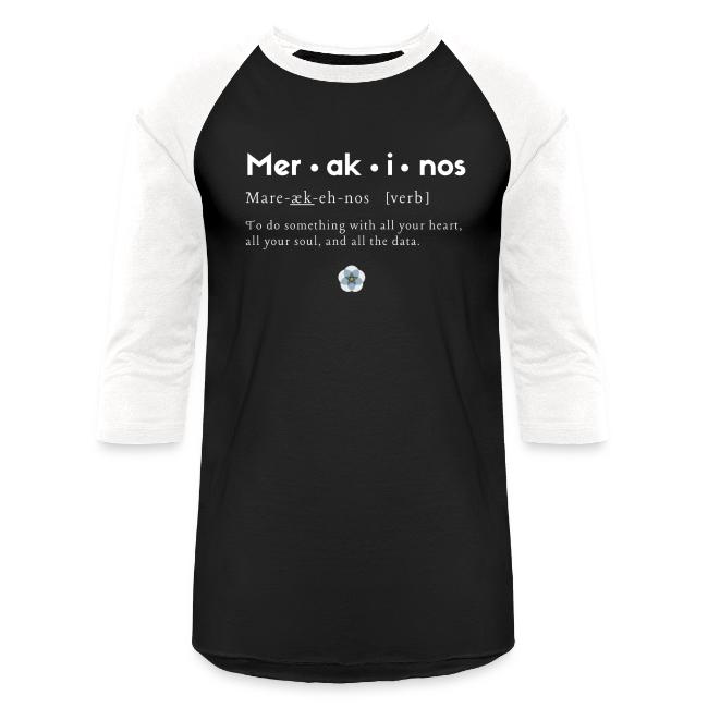 Merakinos definition with logo dark