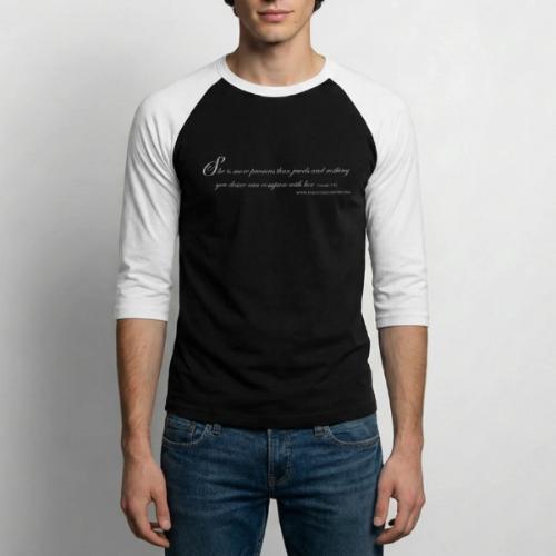 She Is More Precious Lt Gray - Unisex Baseball T-Shirt
