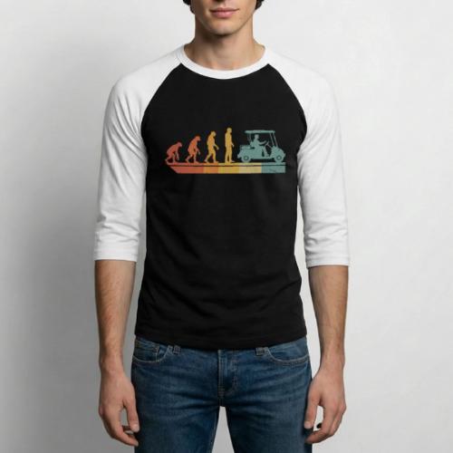 Evolution of Golf Funny Retro Cart Quote - Unisex Baseball T-Shirt