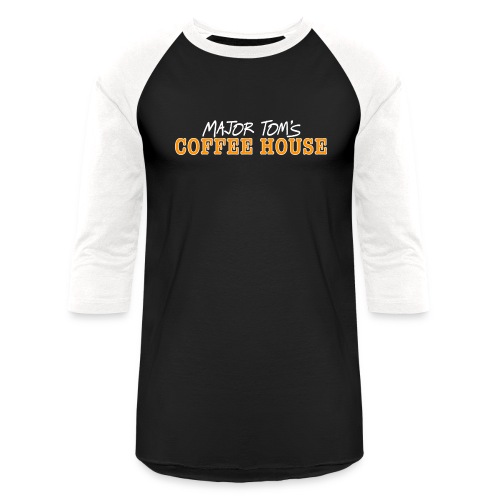 Major Tom's Coffee House (White Lettering) - Unisex Baseball T-Shirt