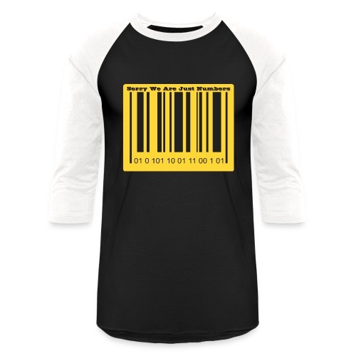 Human Bar Code - Unisex Baseball T-Shirt