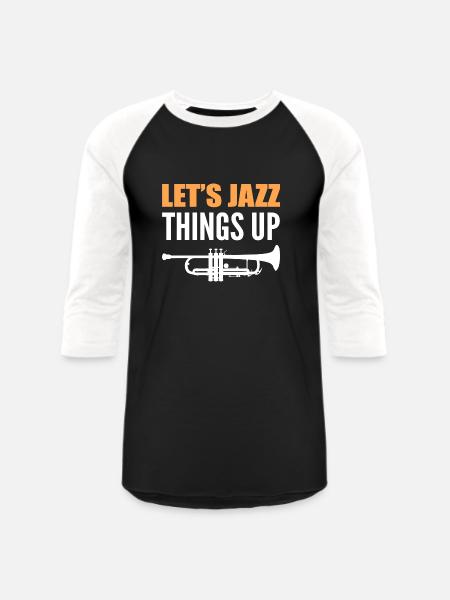 Let's Jazz Maestro Gift - Unisex Baseball T-Shirt - black/white