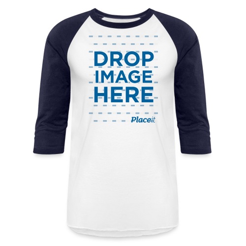 DROP IMAGE HERE - Placeit Design - Unisex Baseball T-Shirt