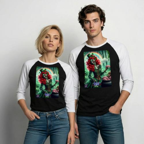 Fiona Undead Angel Leprechaun Queen #DFZ-006A - Unisex Baseball T-Shirt