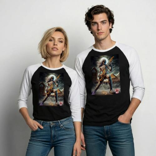 Monster Mosh 2024 Tour Ahy Bass Guitar #D-001B - Unisex Baseball T-Shirt