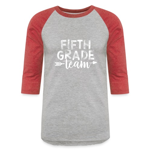 Fifth Grade Team Arrow Teacher T-Shirts - Unisex Baseball T-Shirt
