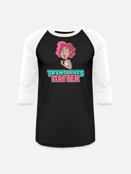 Trans Lives Matter - Unisex Baseball T-Shirt - black/white