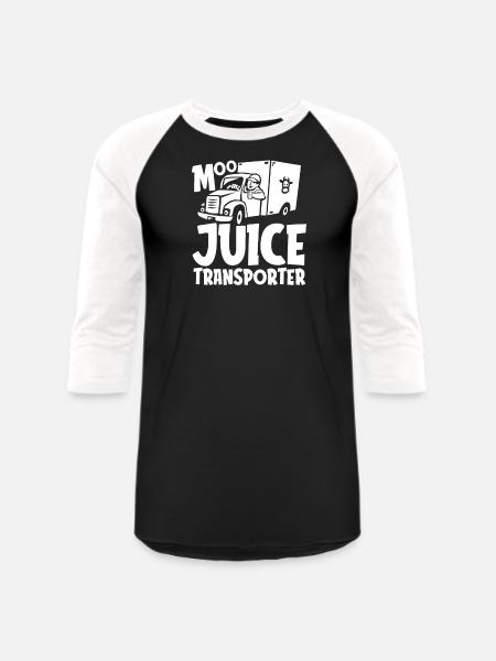 Milk Funny Milk Truck - Unisex Baseball T-Shirt - black/white