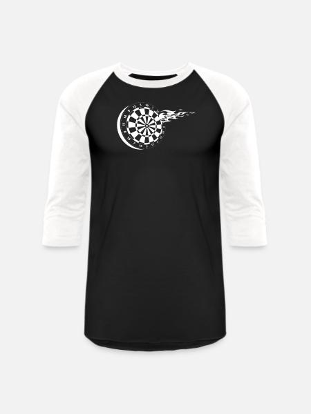 Darting Darts Flame - Unisex Baseball T-Shirt - black/white