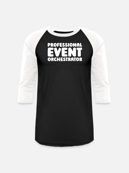 Event Planner - Unisex Baseball T-Shirt - black/white