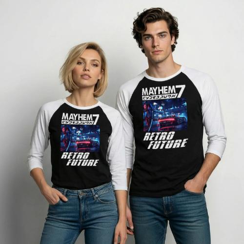 M7 Cyberpunk - Unisex Baseball T-Shirt
