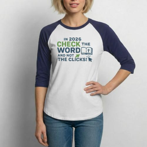 Color Word Clicks 2026 Background - Unisex Baseball T-Shirt