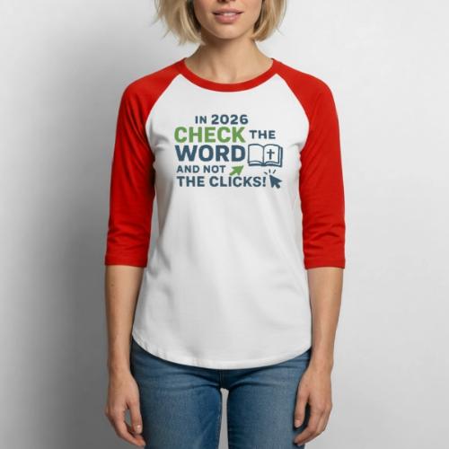 Color Word Clicks 2026 Background - Unisex Baseball T-Shirt