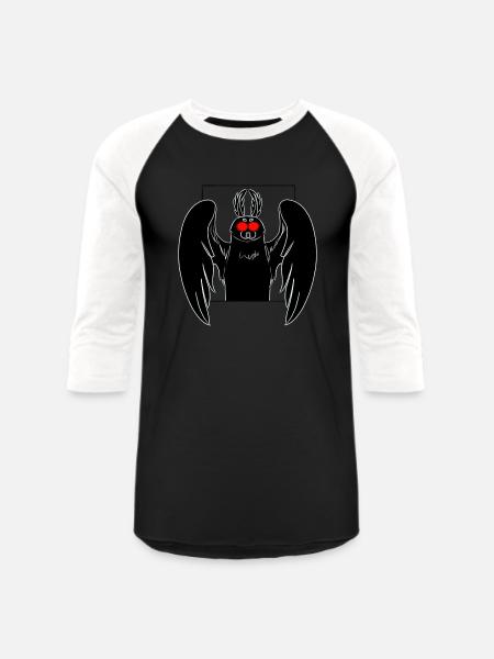 Mothman - Unisex Baseball T-Shirt - black/white