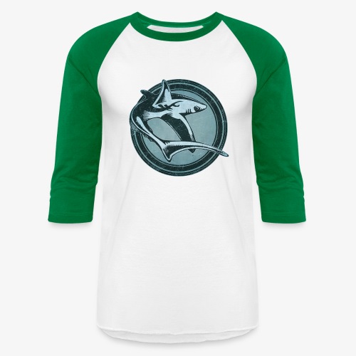 Wild Shark Grunge Animal - Unisex Baseball T-Shirt