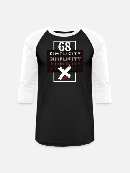 Simplicity - Unisex Baseball T-Shirt - black/white