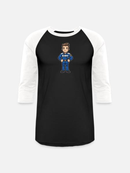 Emt Paramedic - Unisex Baseball T-Shirt - black/white
