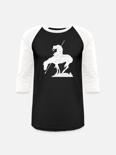 The horseman trail end - Unisex Baseball T-Shirt - black/white