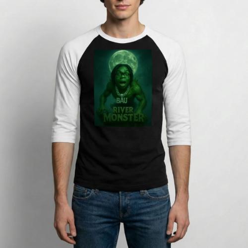 CUFFEM RIVER MONSTER - Unisex Baseball T-Shirt