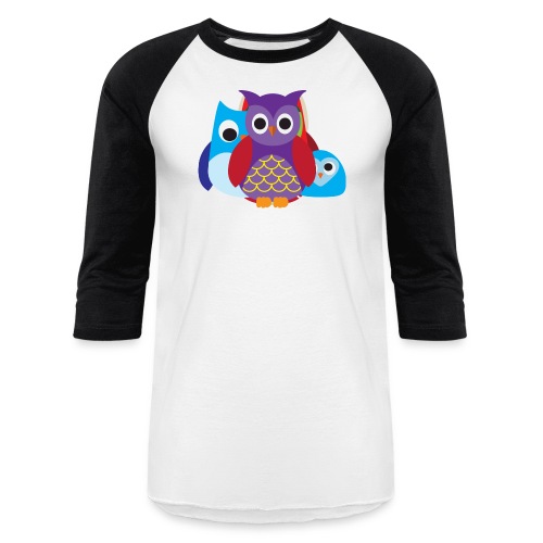 Cute Owls Eyes - Unisex Baseball T-Shirt