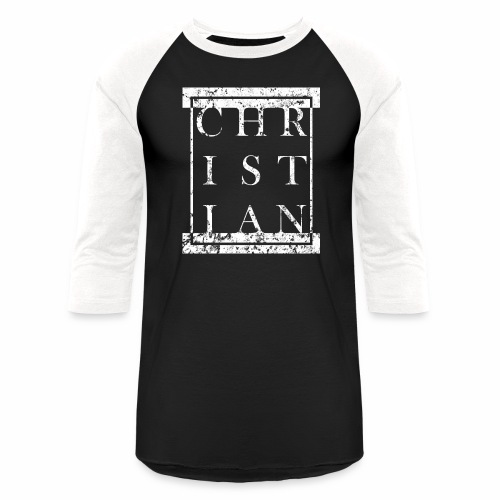 CHRISTIAN Religion - Grunge Block Box Gift Ideas - Unisex Baseball T-Shirt