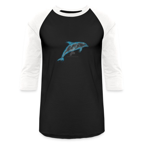 dolphin and water - Unisex Baseball T-Shirt