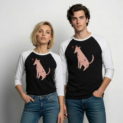 Single dog - Unisex Baseball T-Shirt
