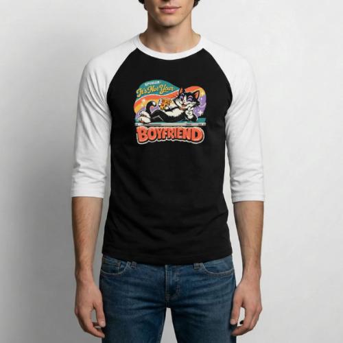 Sassy Cat Pride Pizza Retro Comic - Unisex Baseball T-Shirt