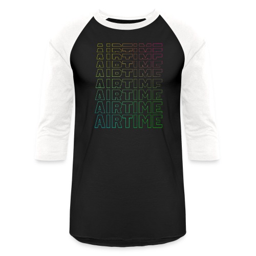 airtime textblock hollow rainbow - Unisex Baseball T-Shirt