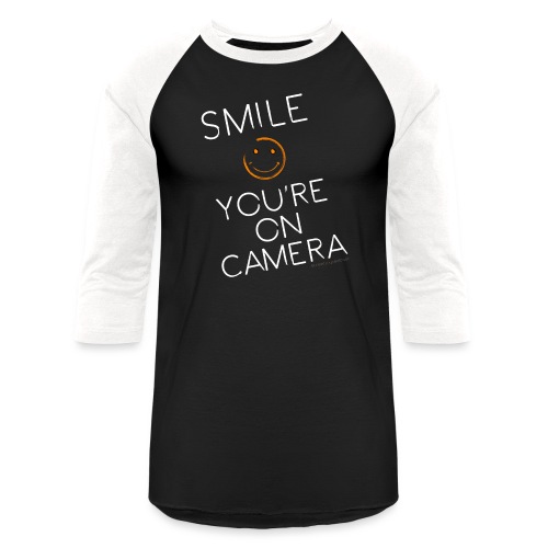 Smiley Cam Alert - Unisex Baseball T-Shirt
