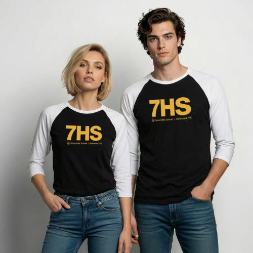 7HS logo - Unisex Baseball T-Shirt