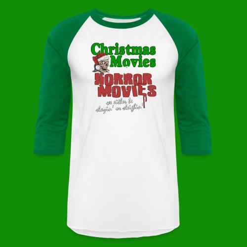 Christmas Sleighin' or Slayin' - Unisex Baseball T-Shirt