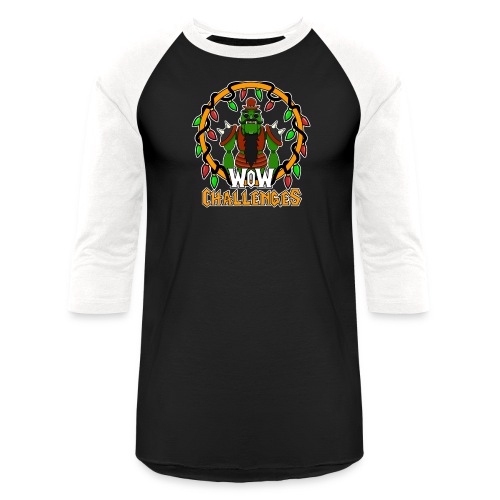 WoW Challenges Holiday Orc WHITE - Unisex Baseball T-Shirt