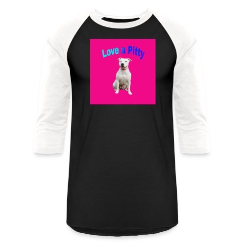 Pink Pit Bull - Unisex Baseball T-Shirt