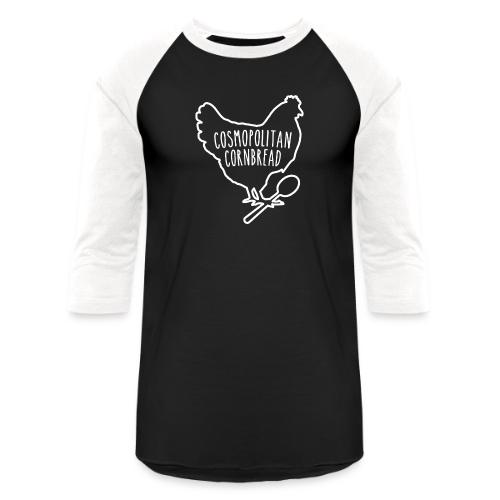 Cosmopolitan Cornbread Hen & Spoon Logo - Unisex Baseball T-Shirt