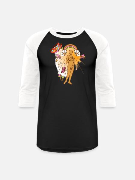 Custom Creations - Unisex Baseball T-Shirt - black/white