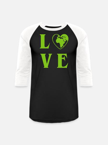Love Planet Earth - Unisex Baseball T-Shirt - black/white