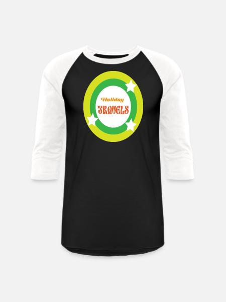 HOLIDAY TRAVELS t-shirt. - Unisex Baseball T-Shirt - black/white