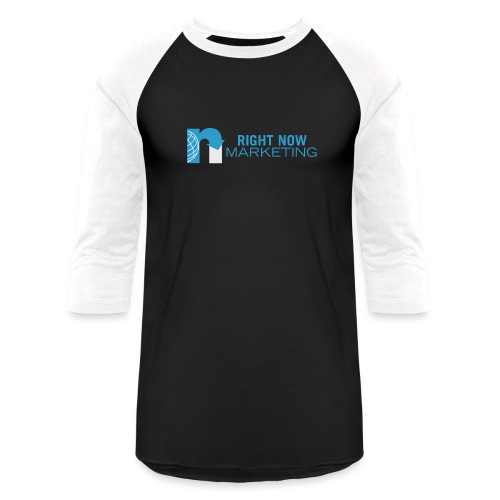Right Now Marketing Full Logo - Unisex Baseball T-Shirt