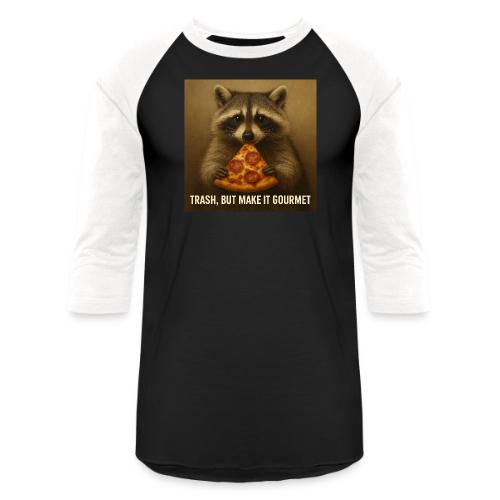 Gourmet Pizza Raccoon - Unisex Baseball T-Shirt