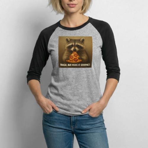 Gourmet Pizza Raccoon - Unisex Baseball T-Shirt