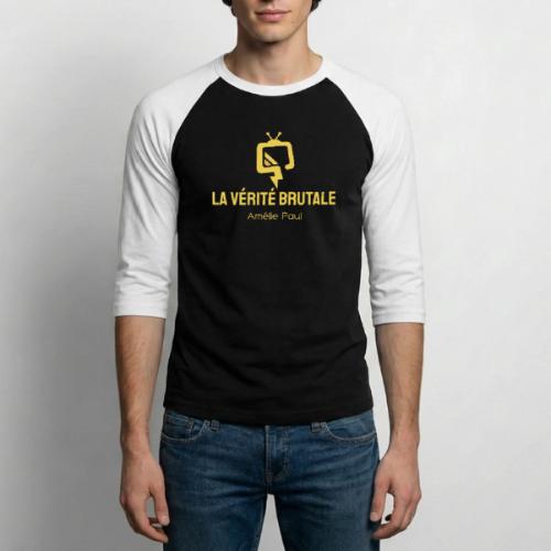 La Vérité Brutale - logo jaune - Unisex Baseball T-Shirt