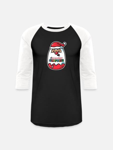 December Surprise - Unisex Baseball T-Shirt - black/white