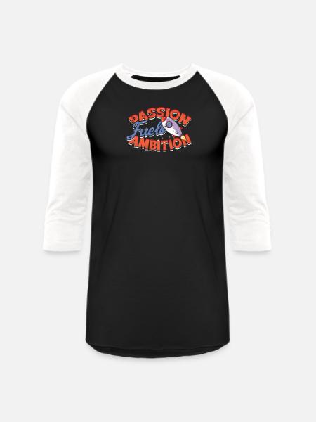 Passion fuels ambition - Job - Unisex Baseball T-Shirt - black/white