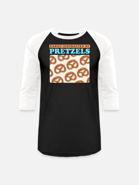 Pretzel Lover By Pretzels - Unisex Baseball T-Shirt - black/white