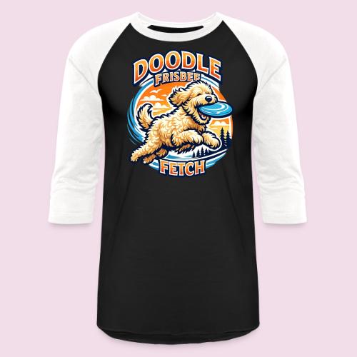Doodle Frisbee Fetch | Goldendoodle Dog Lover - Unisex Baseball T-Shirt