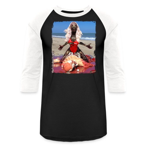 Undead Angels: Zombified Lifeguard Shay - Unisex Baseball T-Shirt